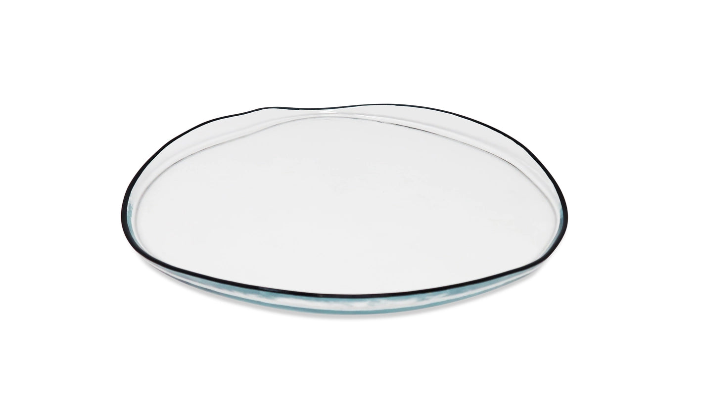 Set of 4 Organic Shaped Plates with Black Wall