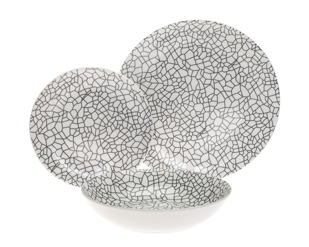 Mossa 12 Piece Porcelain Dinnerware Set - Service For Four