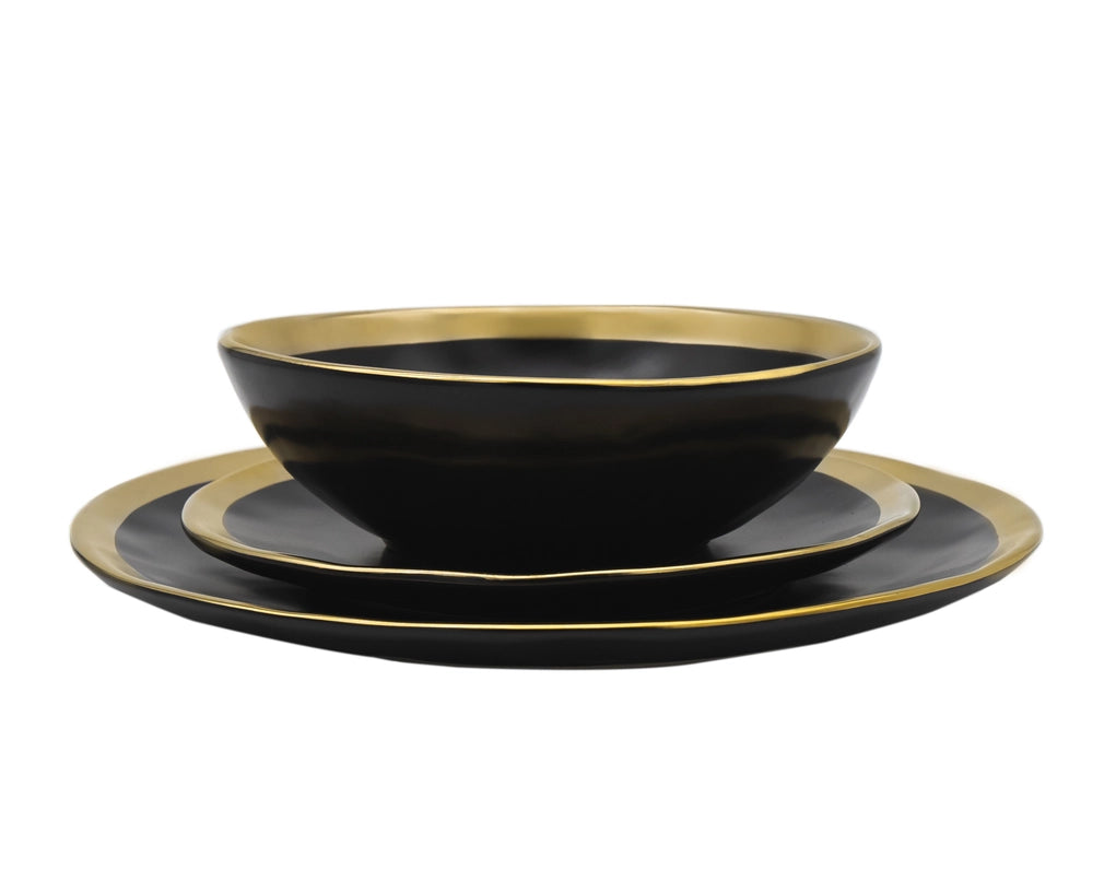 Golden Onyx 4 Piece Dinner Set