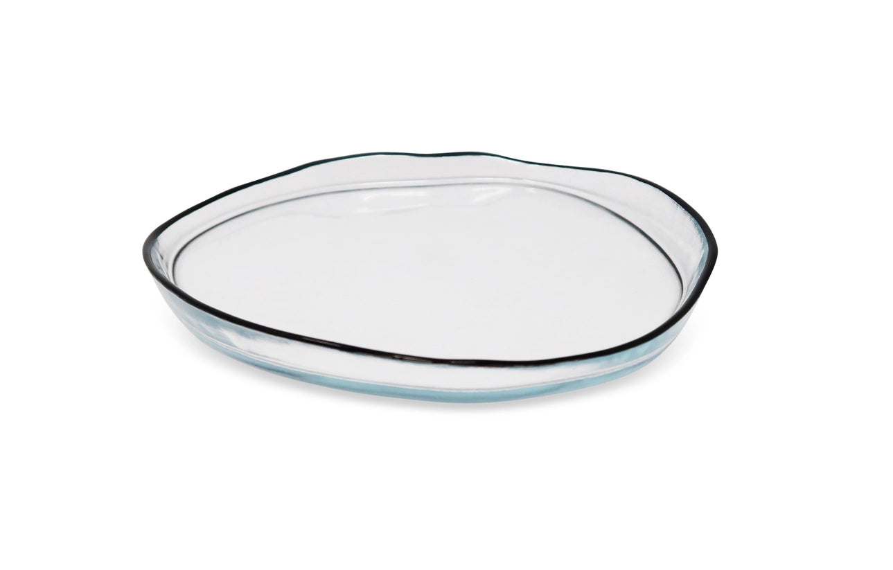 Set of 4 Organic Shaped Plates with Black Wall