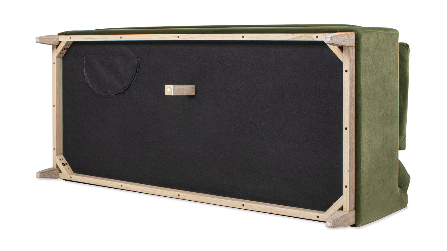 Modern Story Olive Green Velvet Sofa