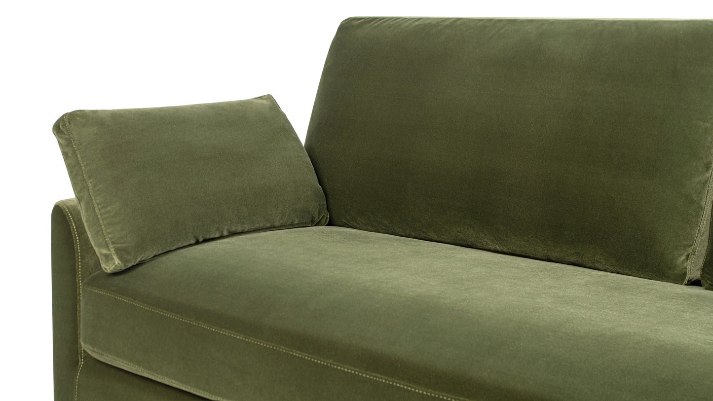 Modern Story Olive Green Velvet Sofa