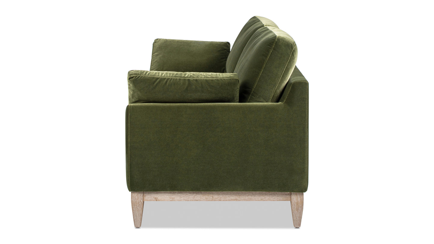 Modern Story Olive Green Velvet Sofa