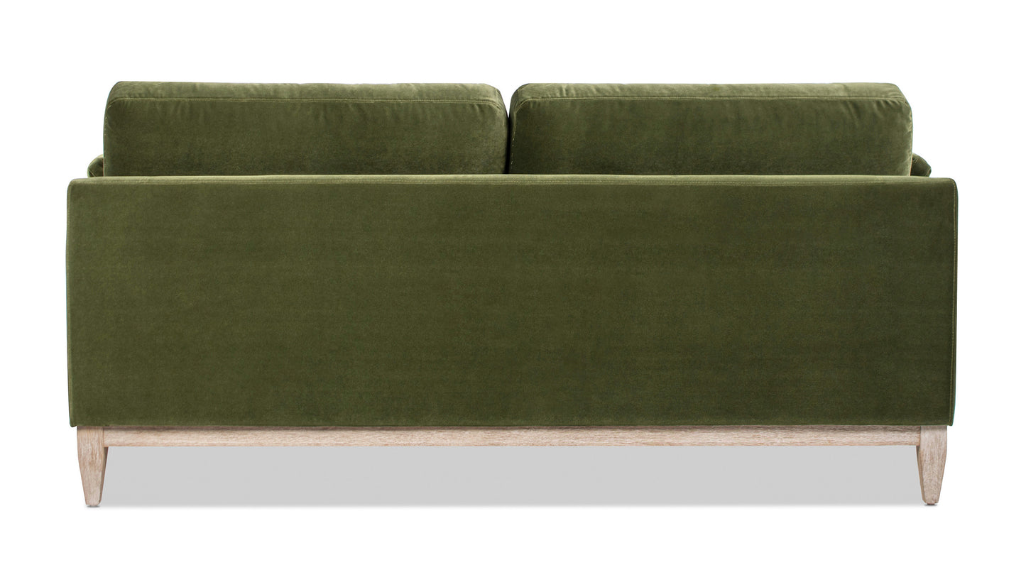 Modern Story Olive Green Velvet Sofa