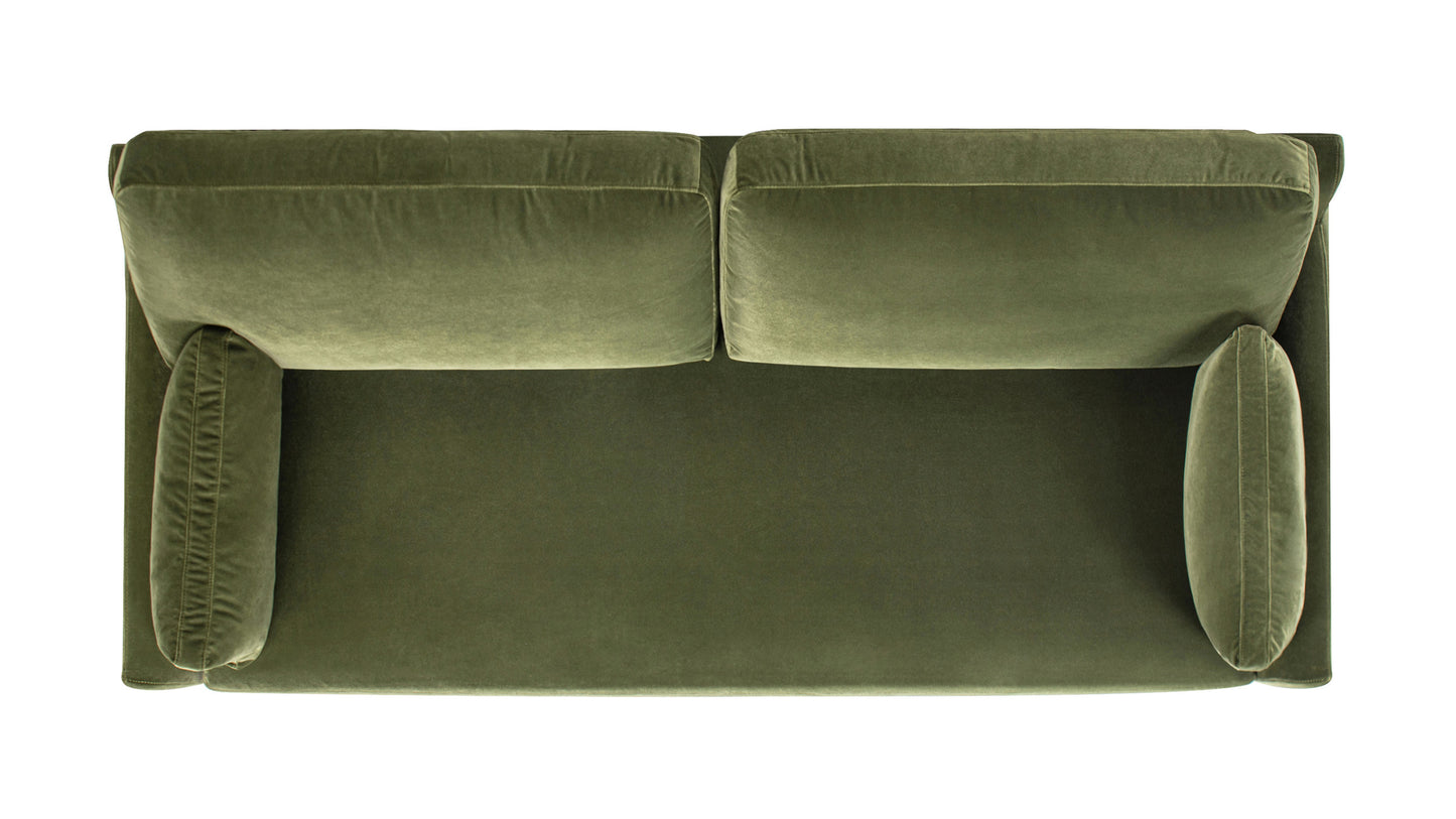 Modern Story Olive Green Velvet Sofa