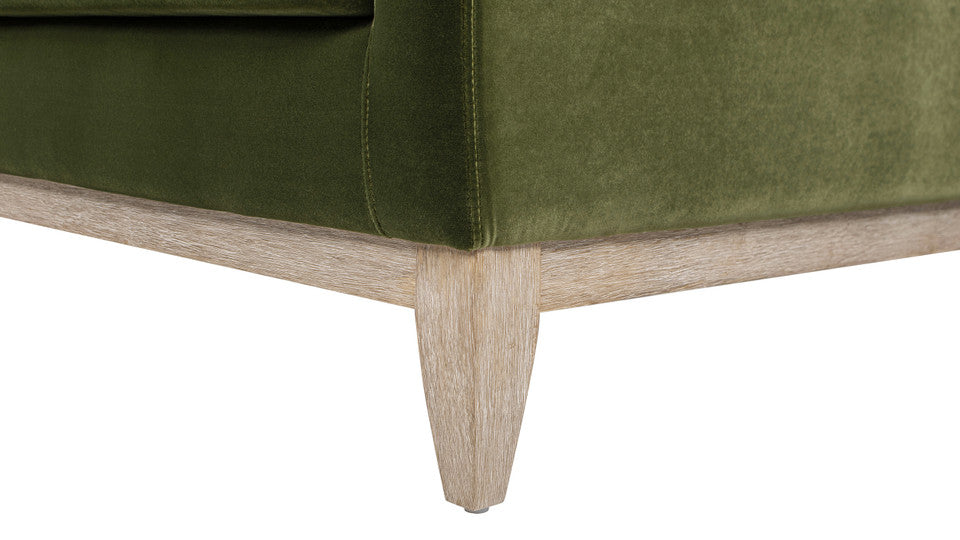 Modern Story Olive Green Velvet Sofa