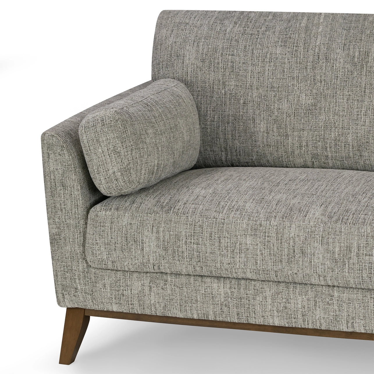 Black & Ivory Chenille Tweed Sofa