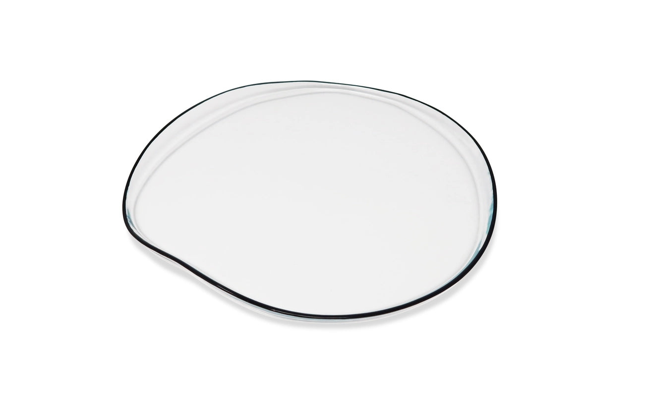 Set of 4 Organic Shaped Plates with Black Wall