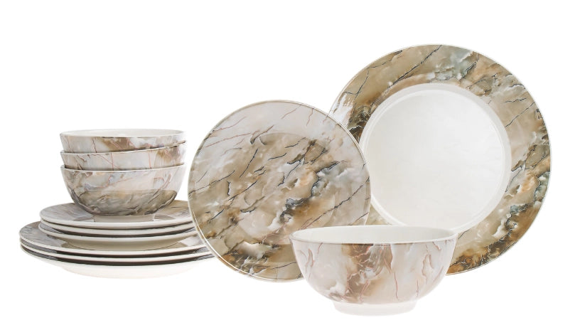 Truxton 12pc Stoneware Dinner Set