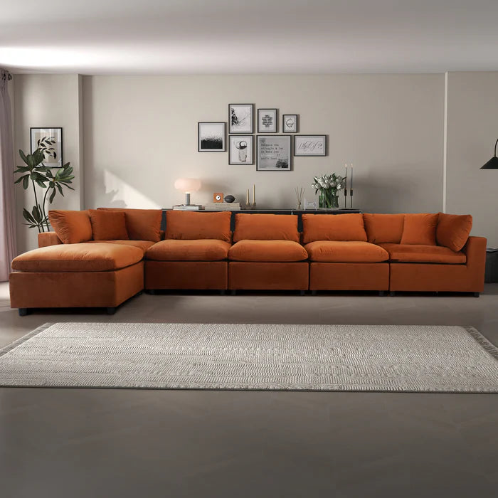 Burnt Orange modular sectional
