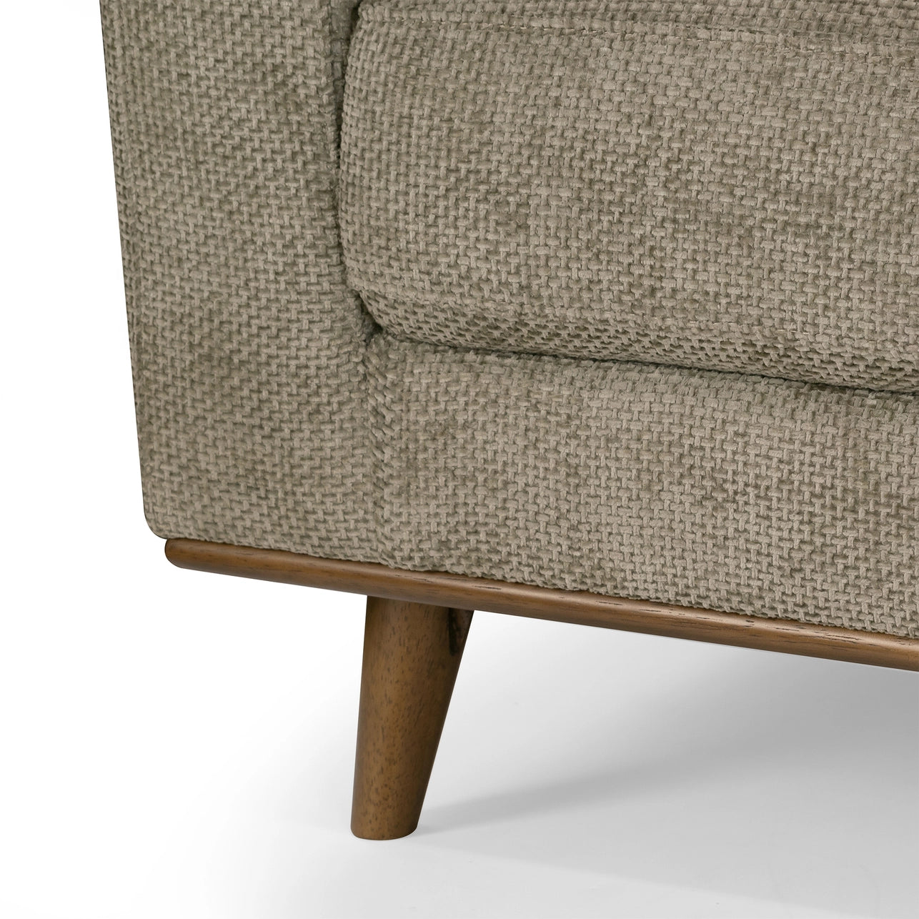 Bishop Brown Twill Fabric Sofa