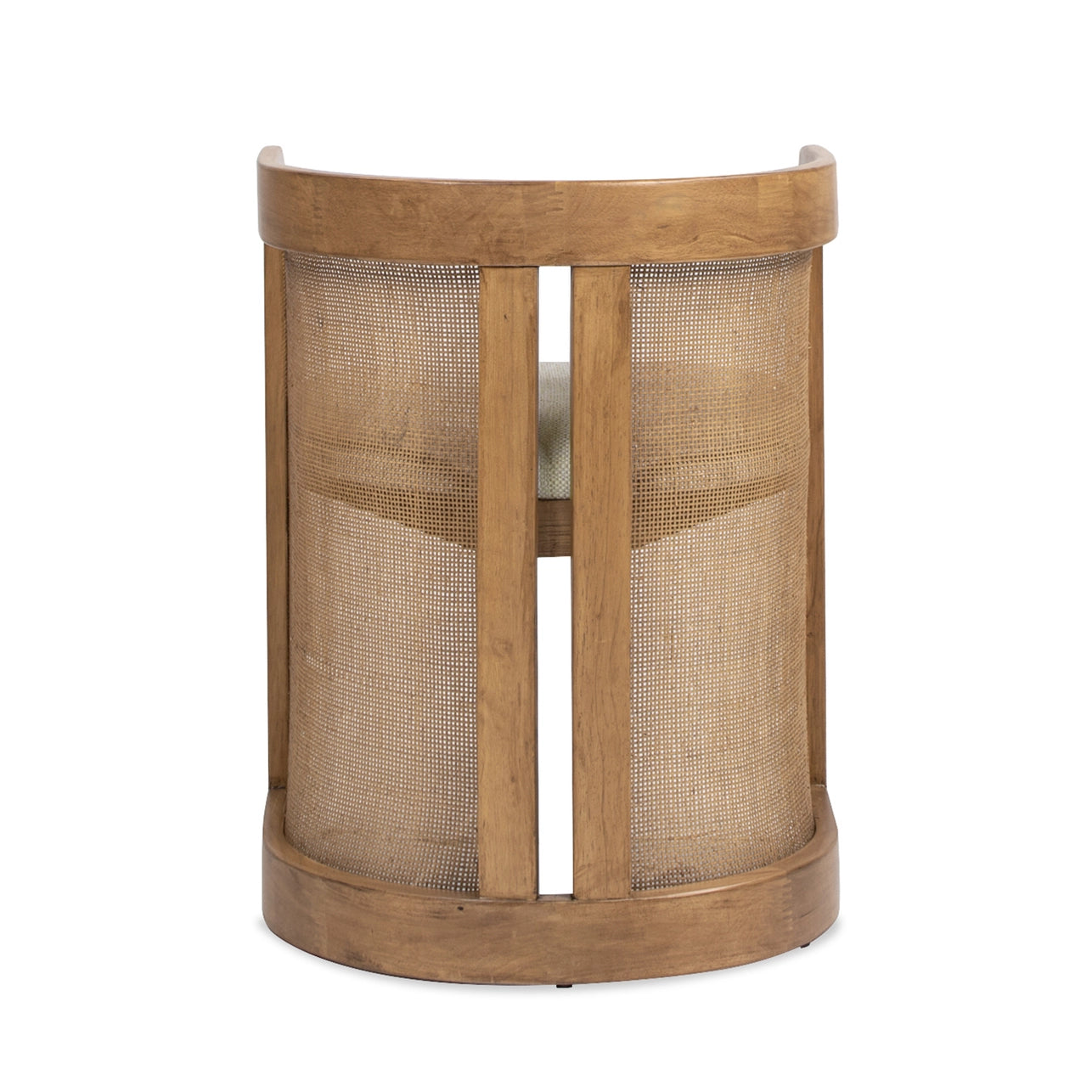 Lilith 20.5" Curved Rattan Upholstered Dining Chair