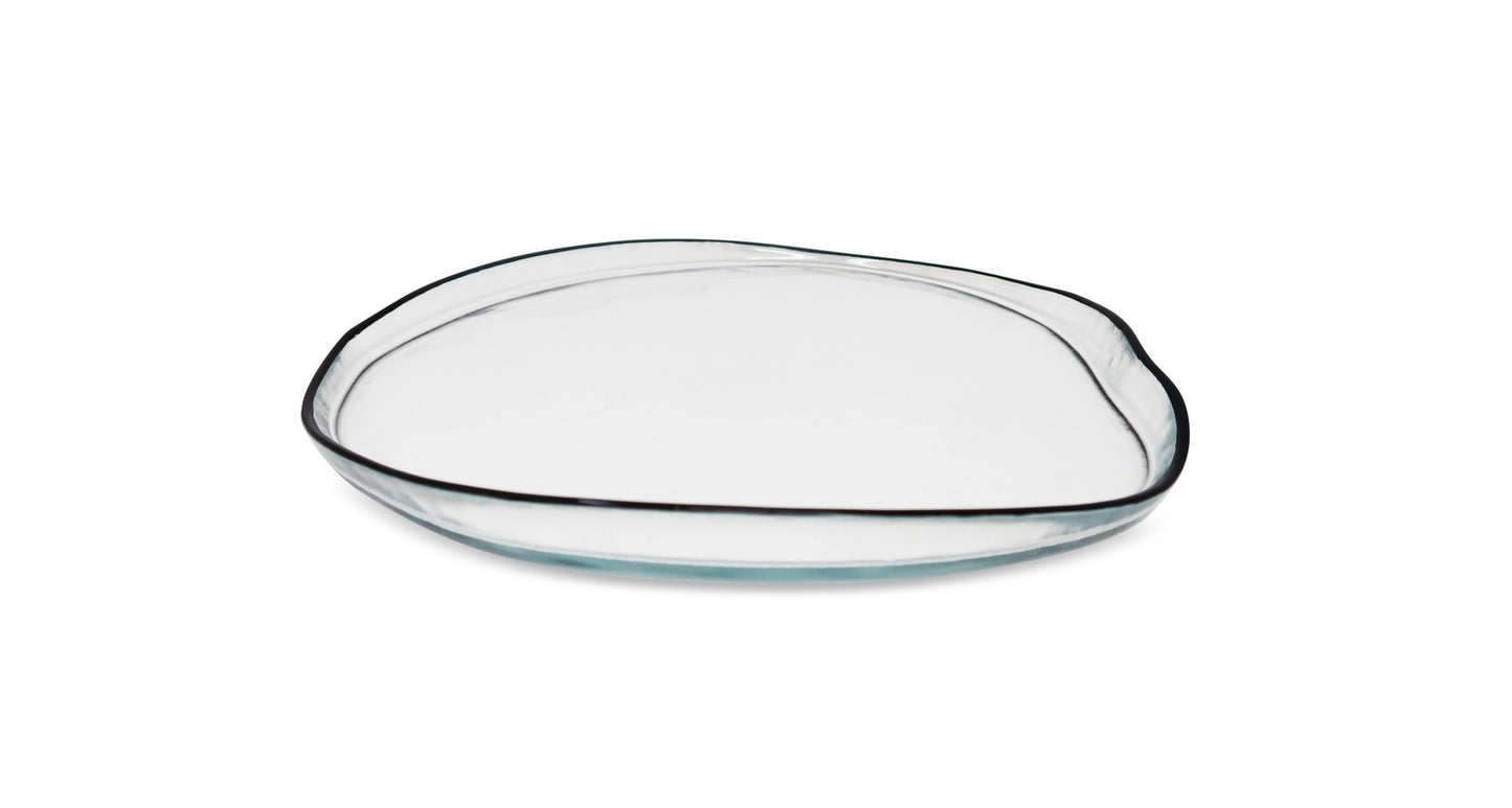 Set of 4 Organic Shaped Plates with Black Wall