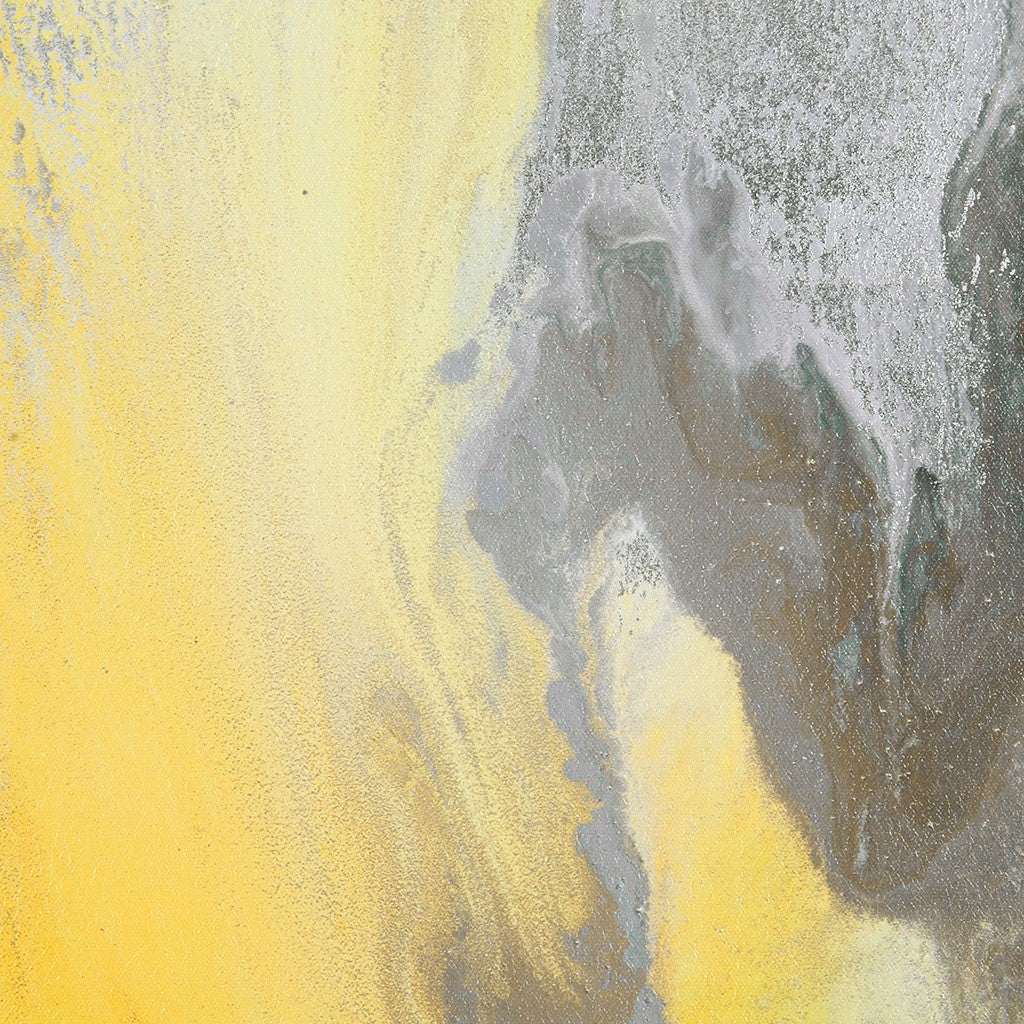 Bliss Abstract Gel Coat Canvas with Silver Foil Embellishment
