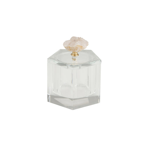 WHITE GEODE CRYSTAL BOX, 5-SIDED