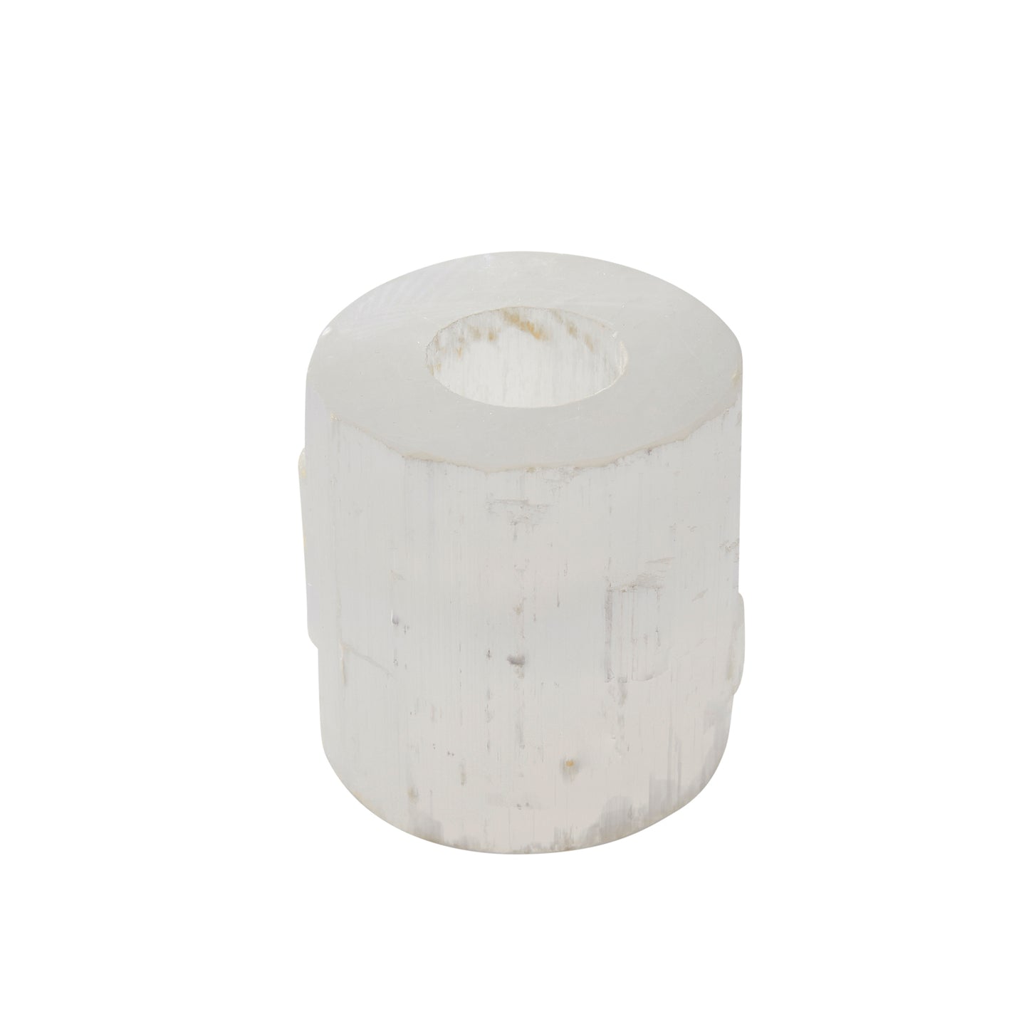 SELENITE CANDLE HOLDER 3.75"