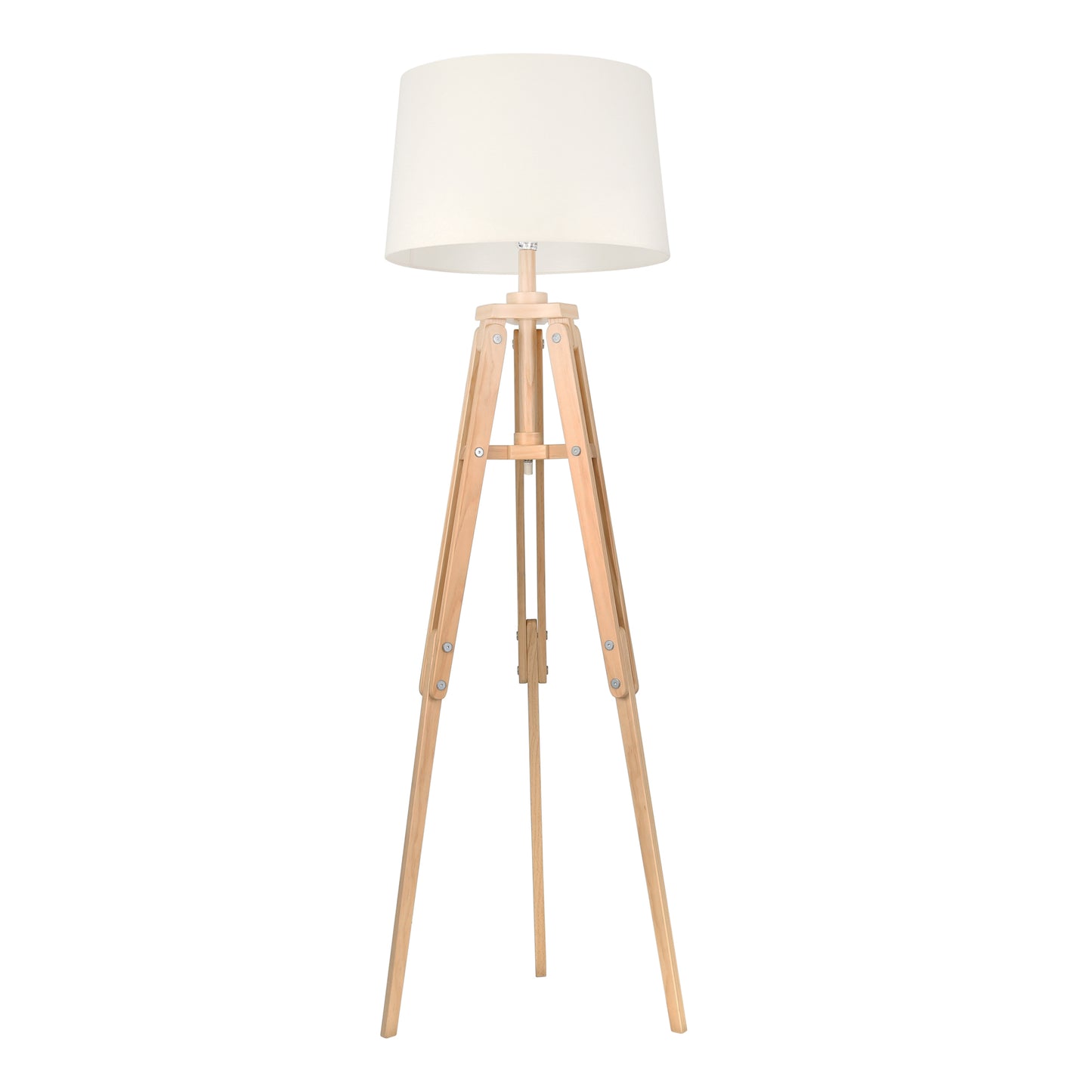 WOOD 63" TRIPOD FLOOR LAMP, NATURAL