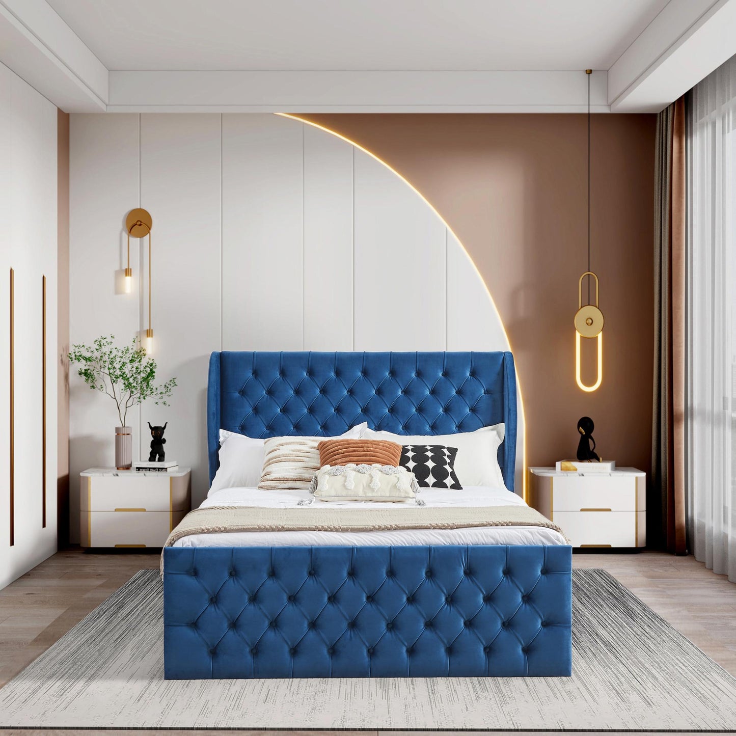 Queen Size Chesterfield Tufted Bed