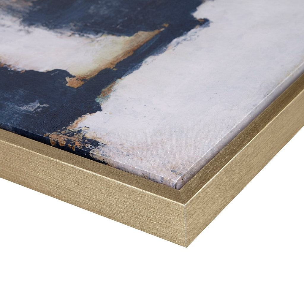 Blue Drift Framed Embellished Canvas Gallery 5PC Set