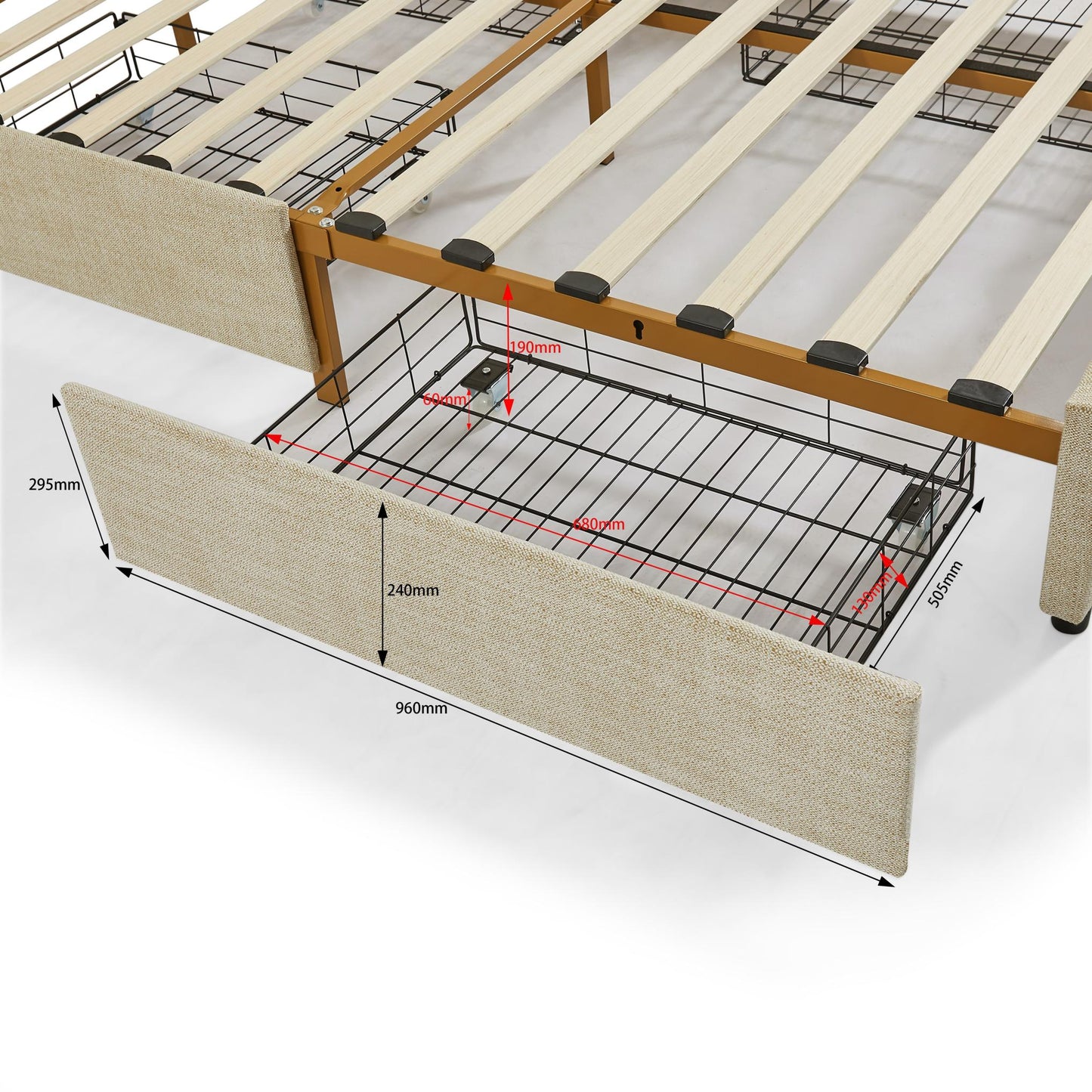 Lorna Full Size Metal Framed Bed