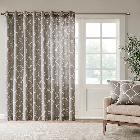 Saratoga Fretwork Print Patio Window Curtain