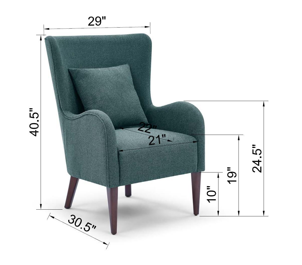 Blue accent chair
