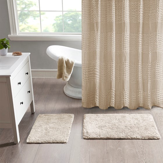 Ritzy 100% Cotton Solid Tufted 2 Piece Bath Rug Set