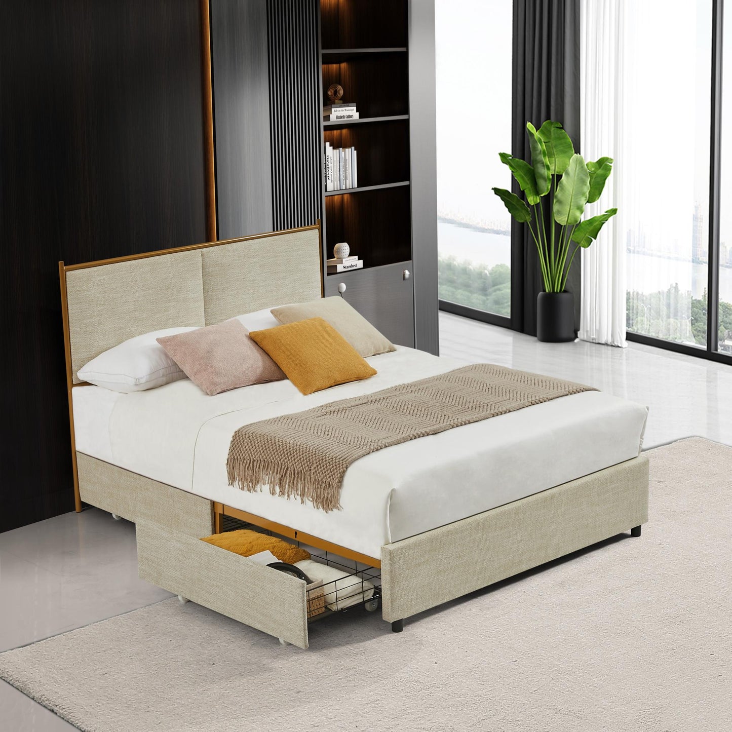 Lorna Full Size Metal Framed Bed