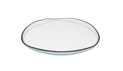 Set of 4 Organic Shaped Plates with Black Wall