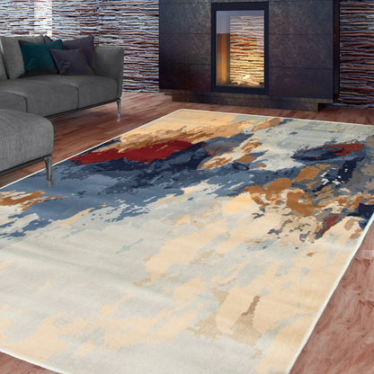 Saturn Dark Blue/Light Blue Area Rug