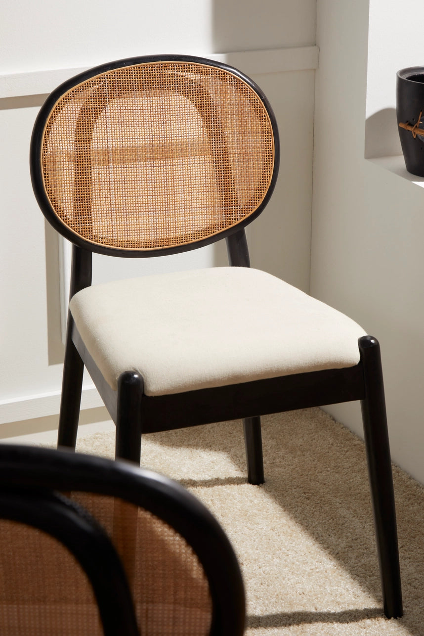 Set of 4 Amelie Dining Chairs-Black
