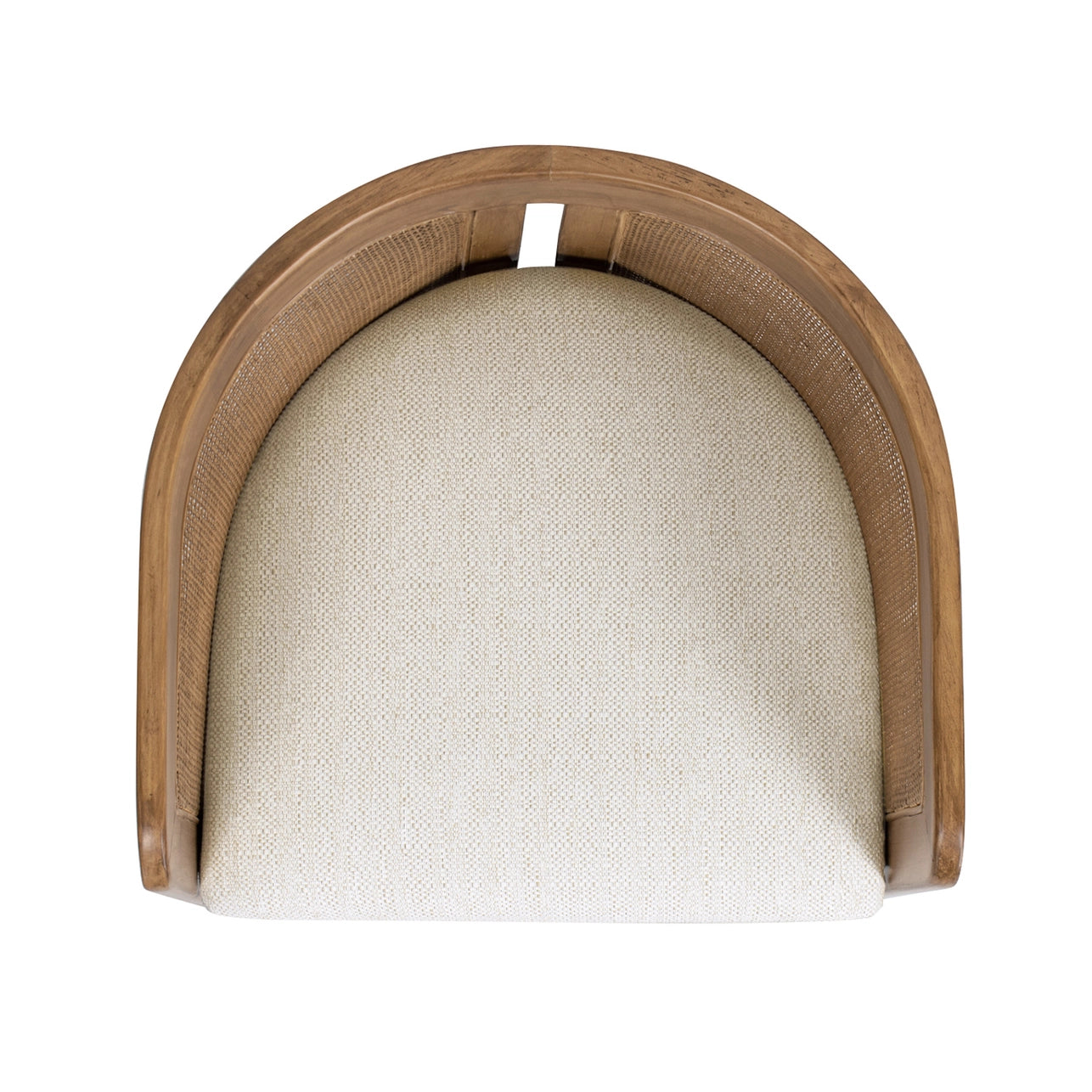 Lilith 20.5" Curved Rattan Upholstered Dining Chair
