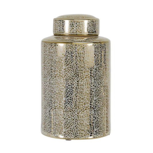 Crackle Gold Jar