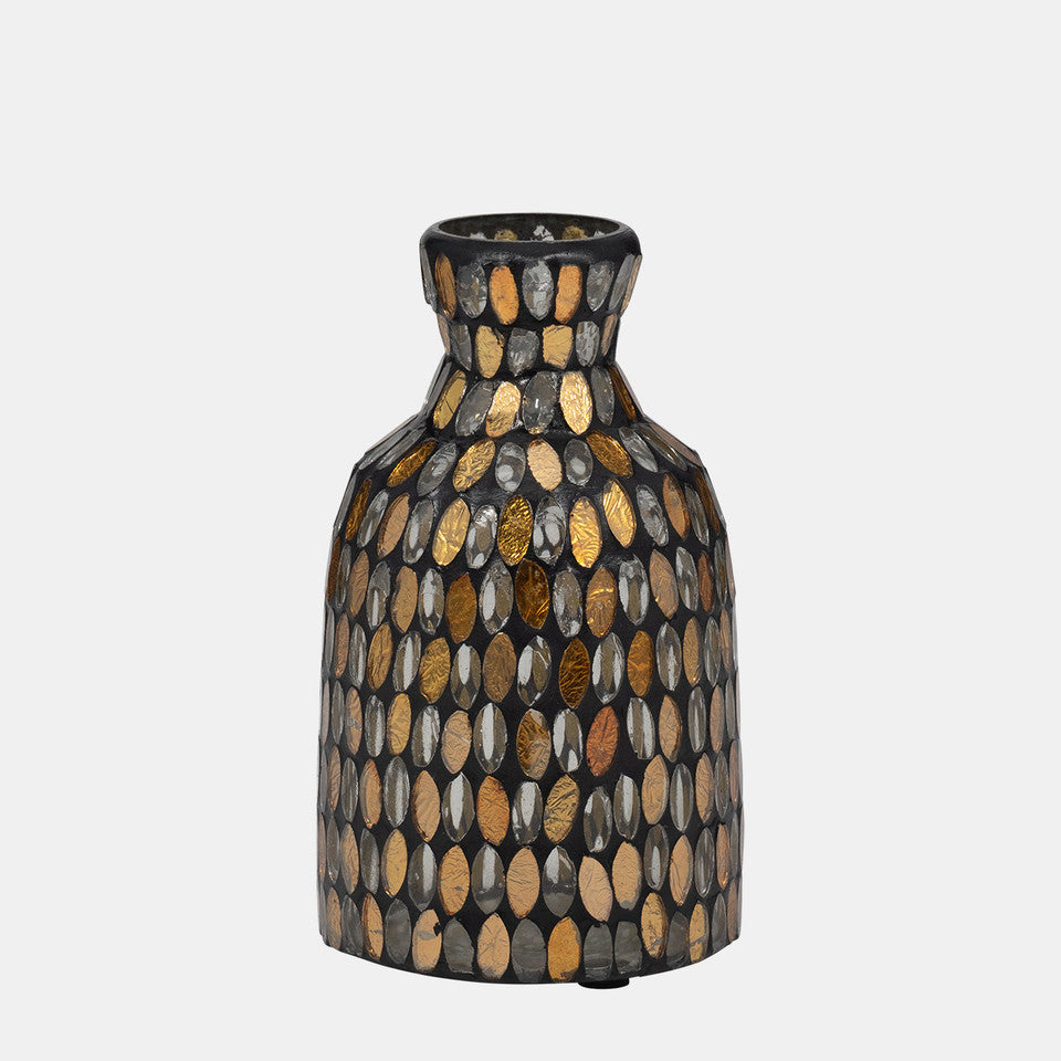 7" Mosaic Copper Vase