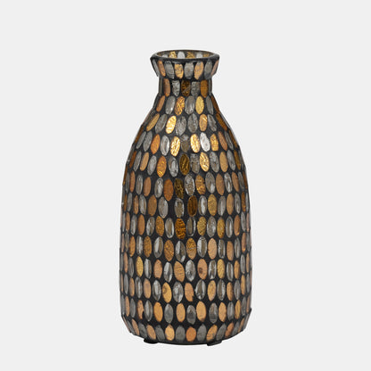 Glass Mosaic Copper Vases