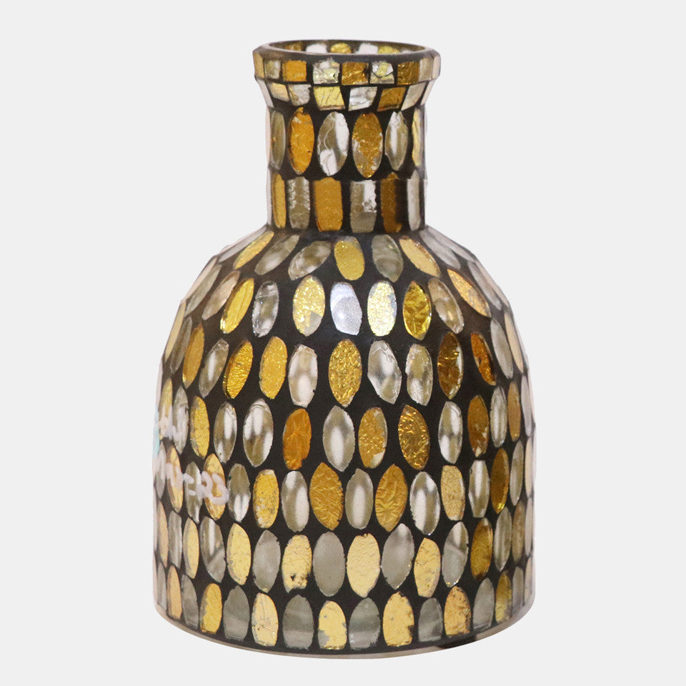 6" Mosaic Copper Vase