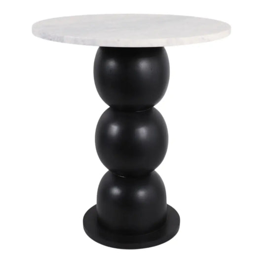 Marble Top Bubble Base End Table