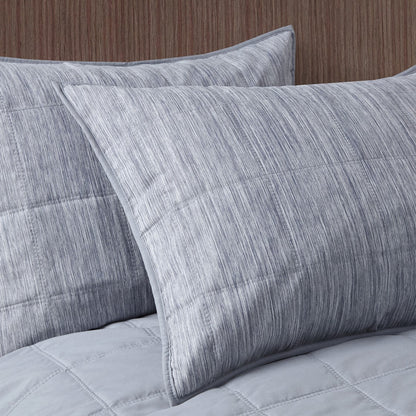 Guthrie 3 Piece Striated Cationic Dyed Oversized Quilt Set