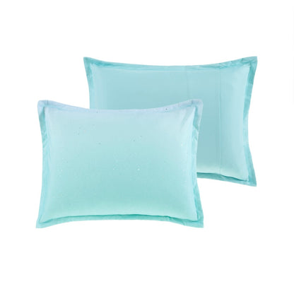 Glimmer Metallic Glitter Printed Reversible Comforter Set