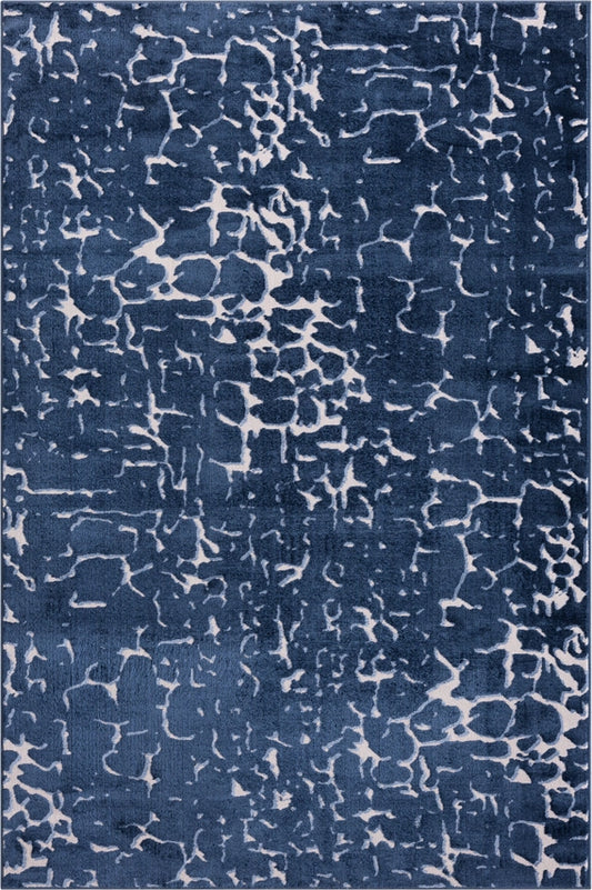 Blue Abstract Pebbles Area Rug