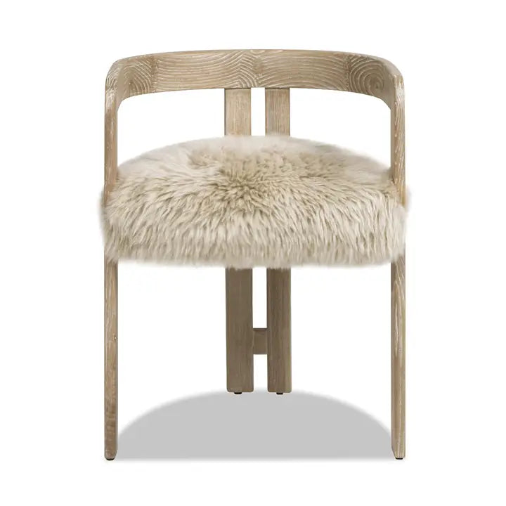 Millwick 21" Low Back Genuine Fur Dining Chair