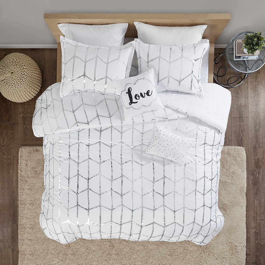 Raina Metallic Printed Comforter Set
