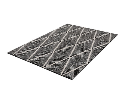 Black Diamond Pattern Area Rug