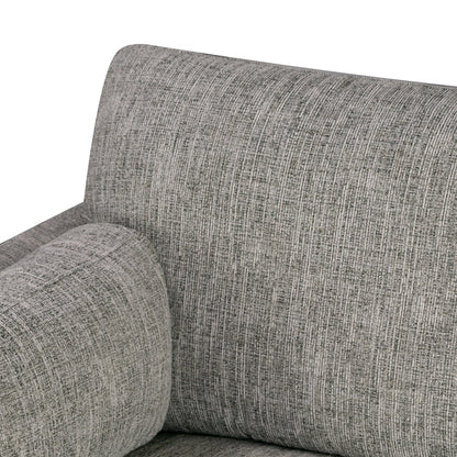 Black & Ivory Chenille Tweed Sofa