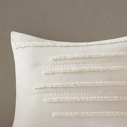 Mercer 3 Piece Cotton Quilt Set with Chenille Trims