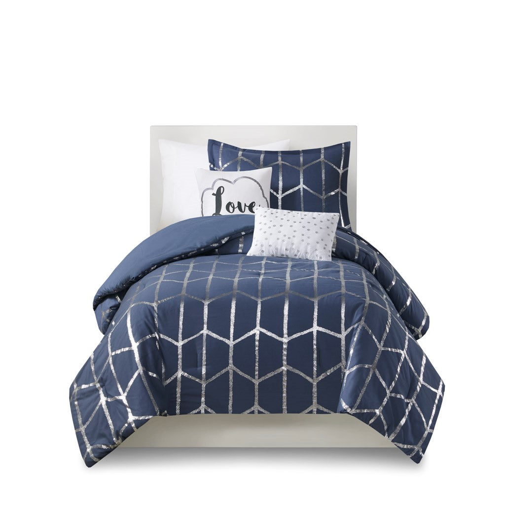 Raina Metallic Printed Comforter Set