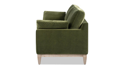 Modern Story Olive Green Velvet Sofa