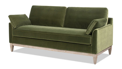 Modern Story Olive Green Velvet Sofa