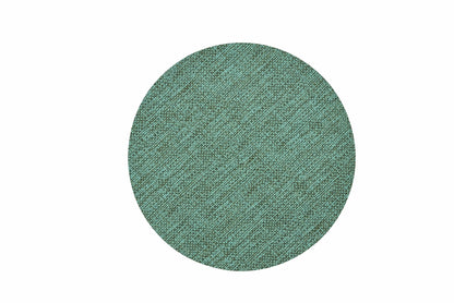 Set of 6 Fabric & Copper Round Luxe Placemats Vinyl