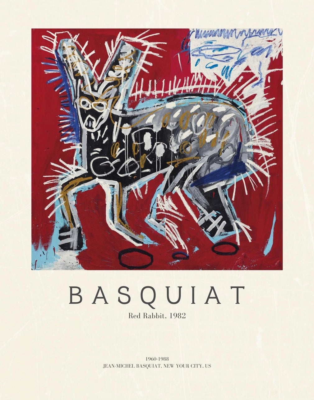 BASQUIAT - Red Rabbit - 1982